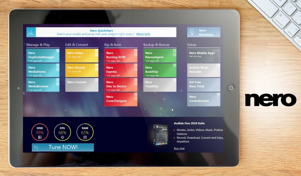 nero standard dashboard