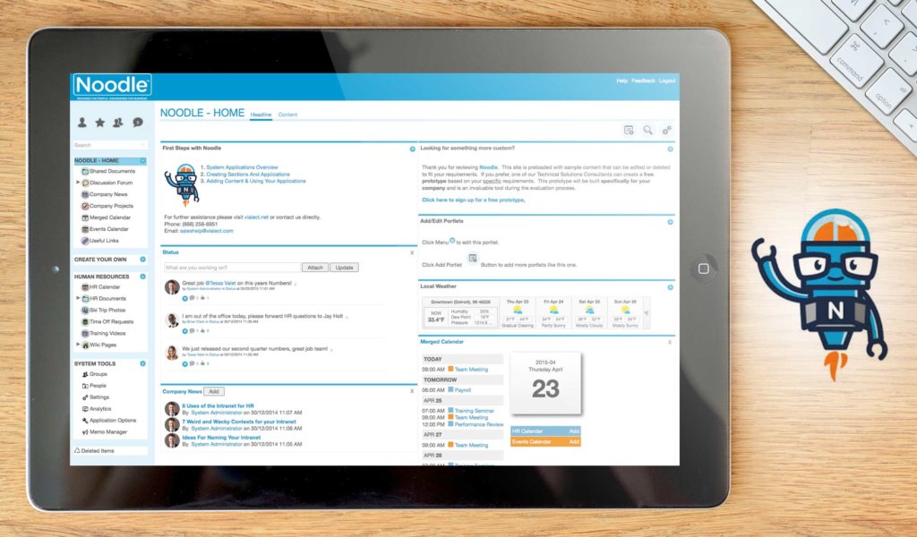 noodle dashboard example