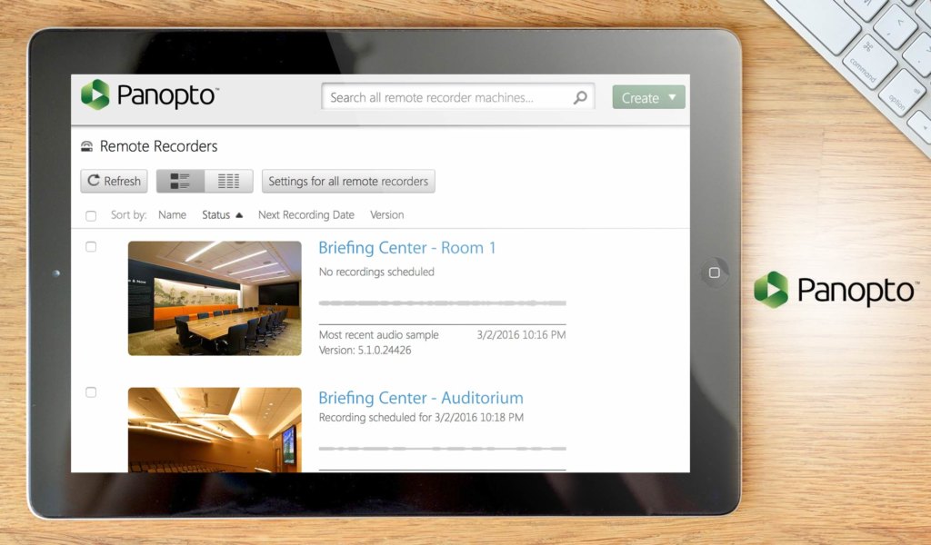 Panopto dashboard