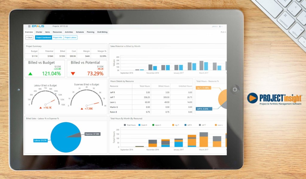 project insight dashboard example