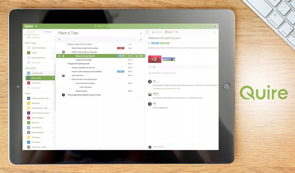 quire dashboard example