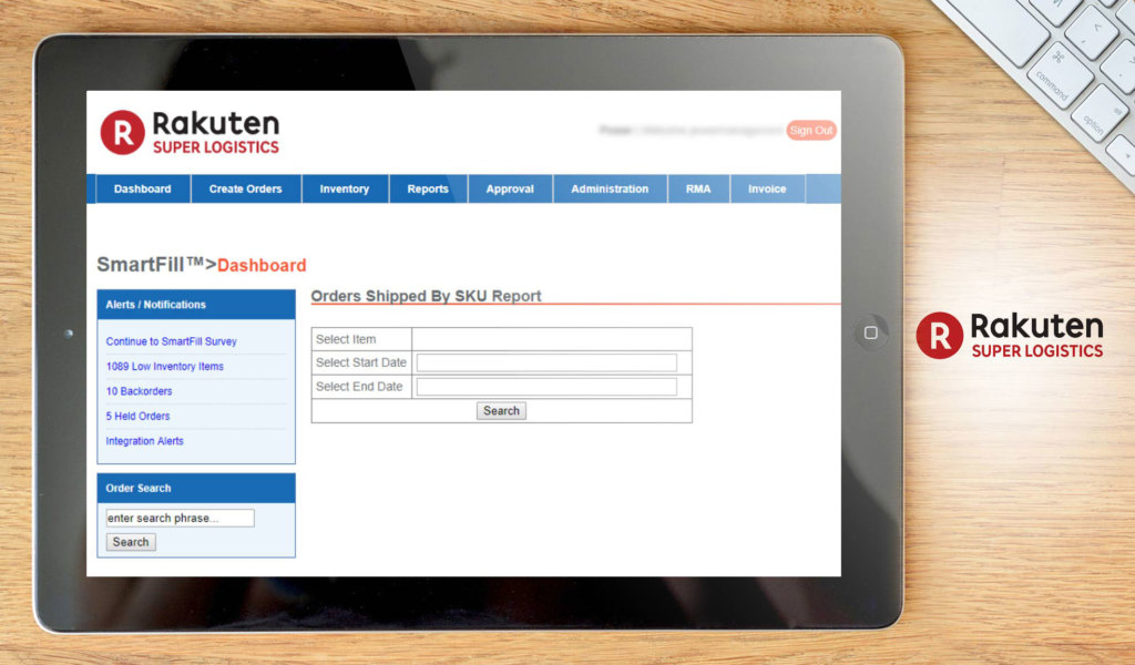 rakuten dashboard example