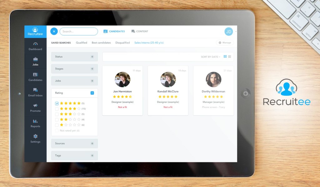recruitee dashboard example