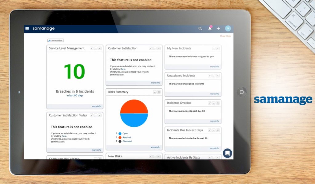 Samanage dashboard