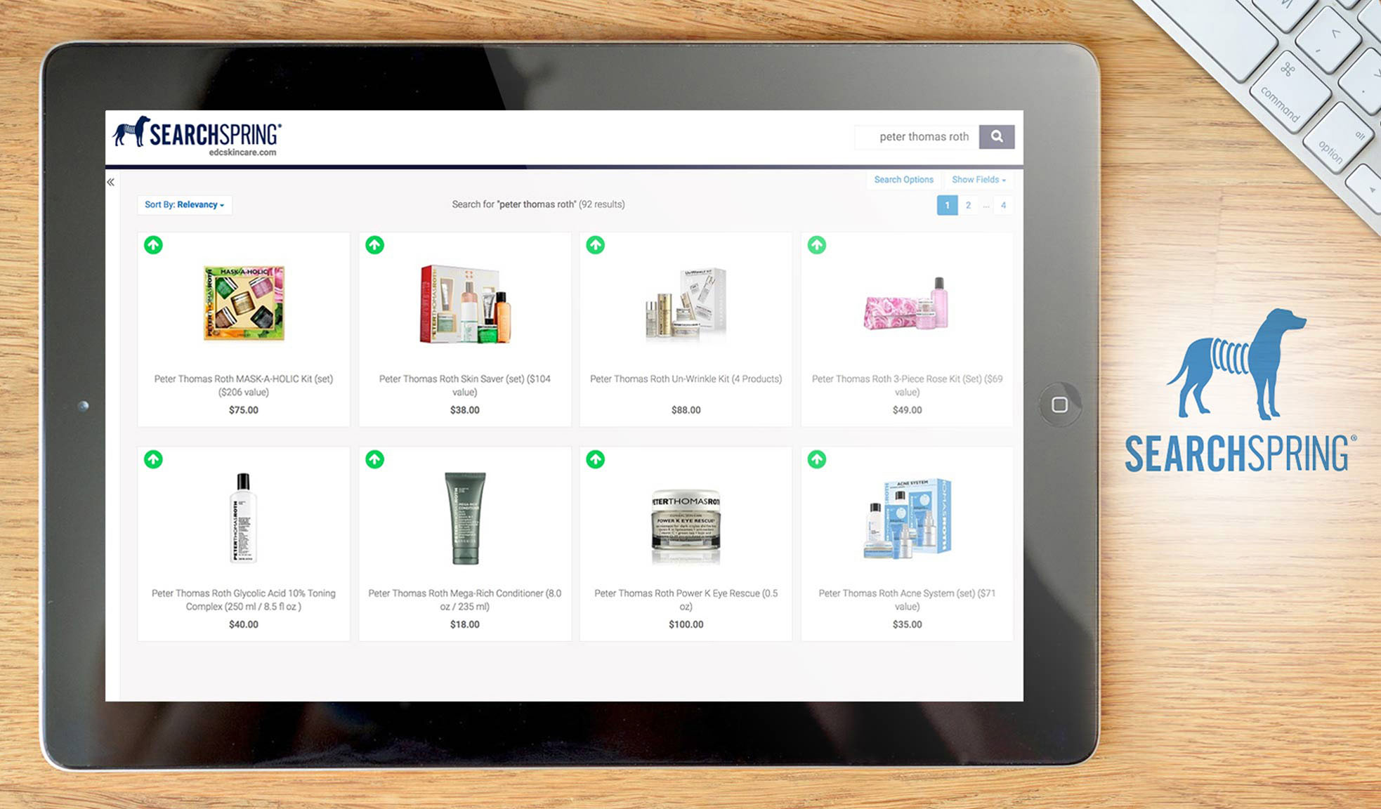 SearchSpring dashboard example