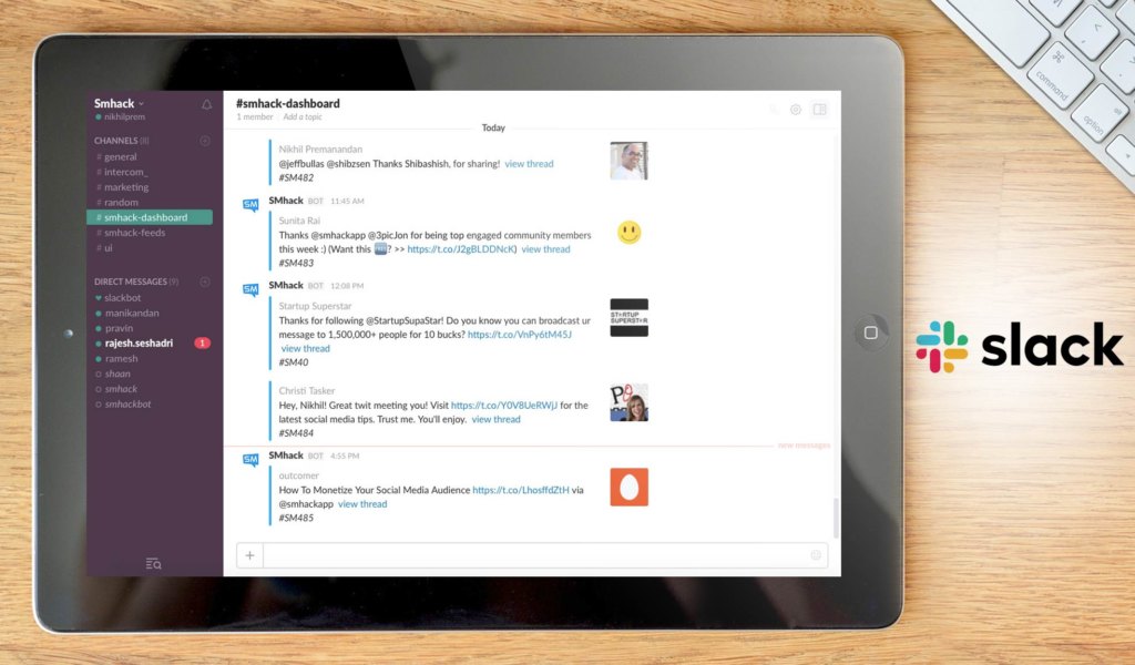 slack dashboard example