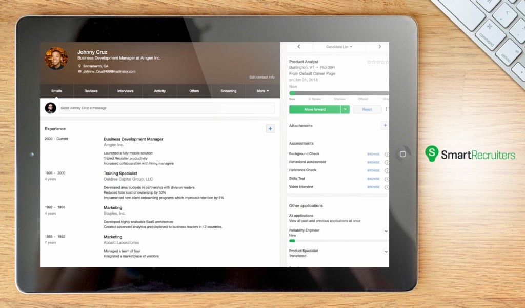 SmartRecruiters dashboard
