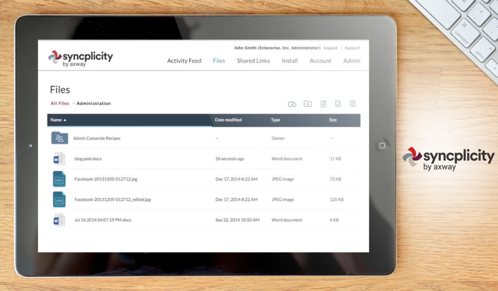 Syncplicity dashboard