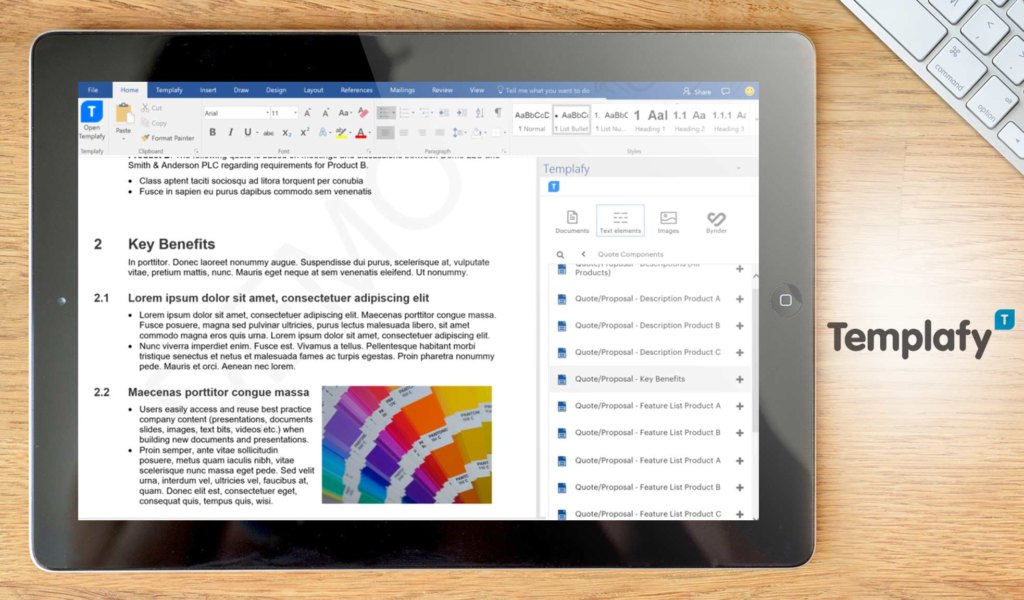 templafy dashboard example