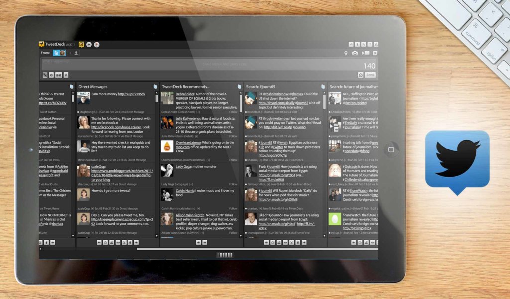 TweetDeck dashboard example