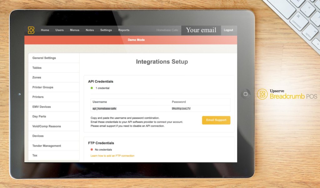 upserve breadcrumbs dashboard example