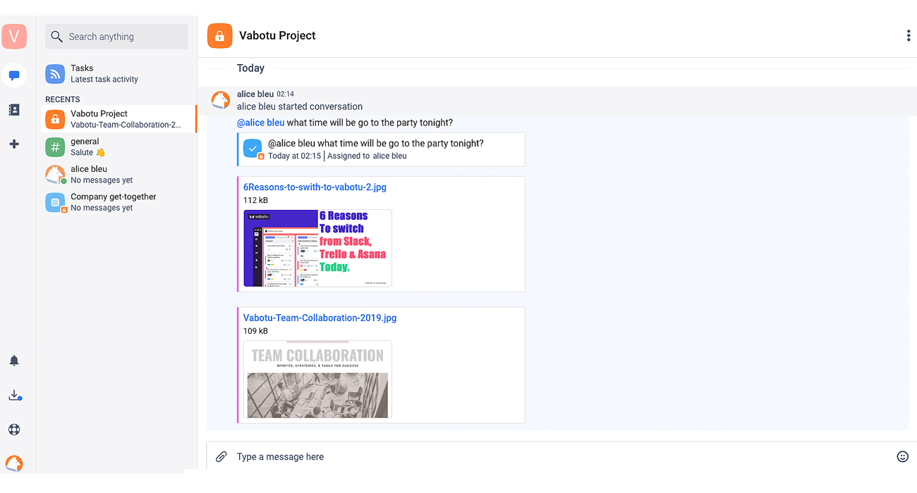 Vabotu dashboard sample