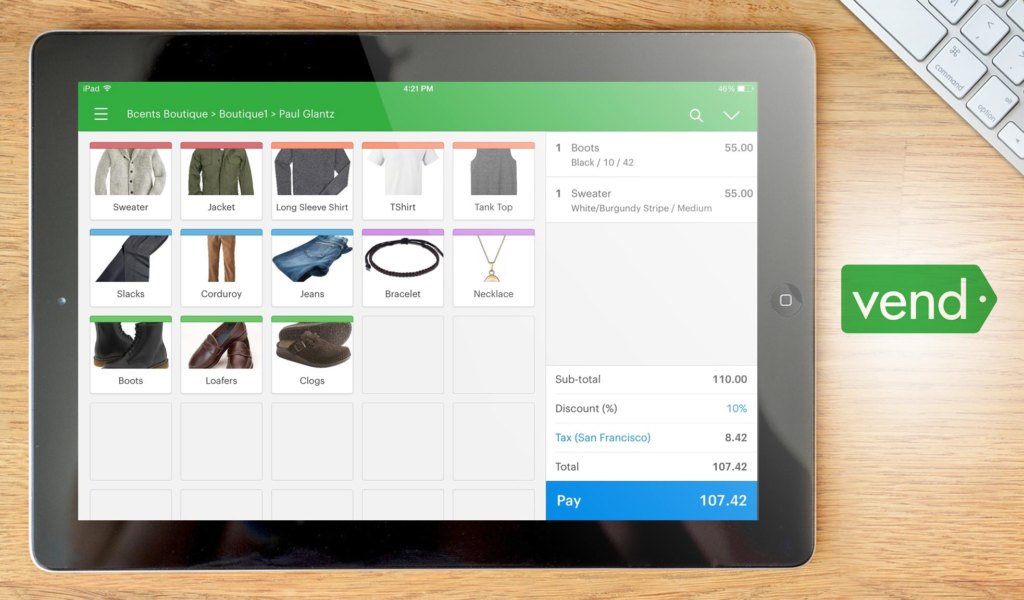 vend dashboard example