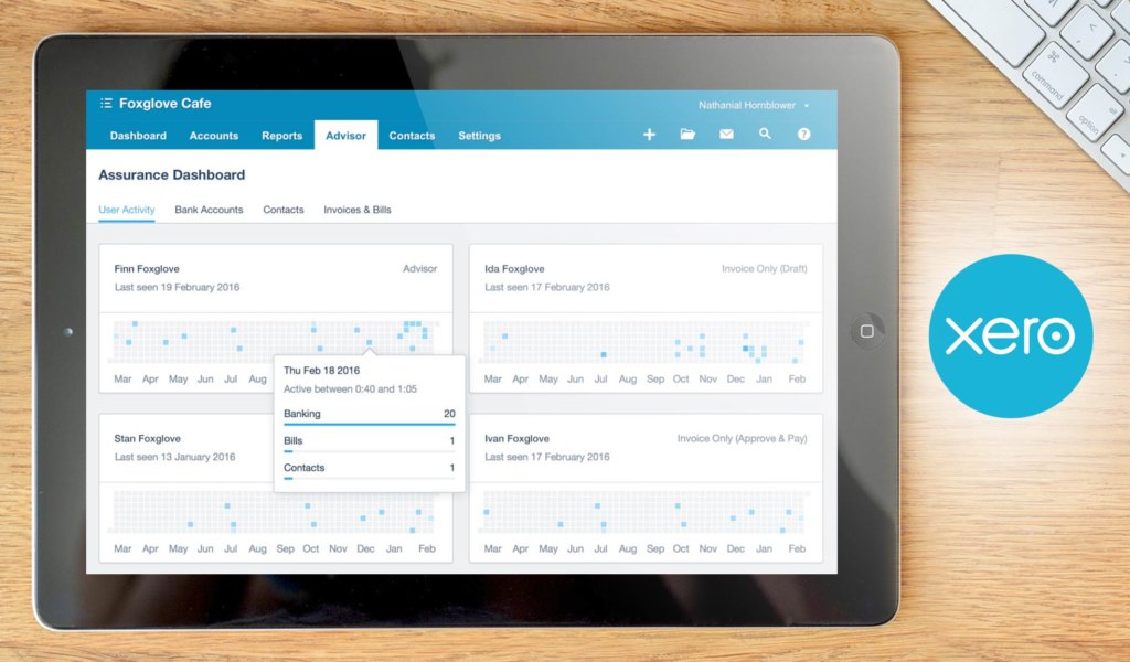 xero dashboard example