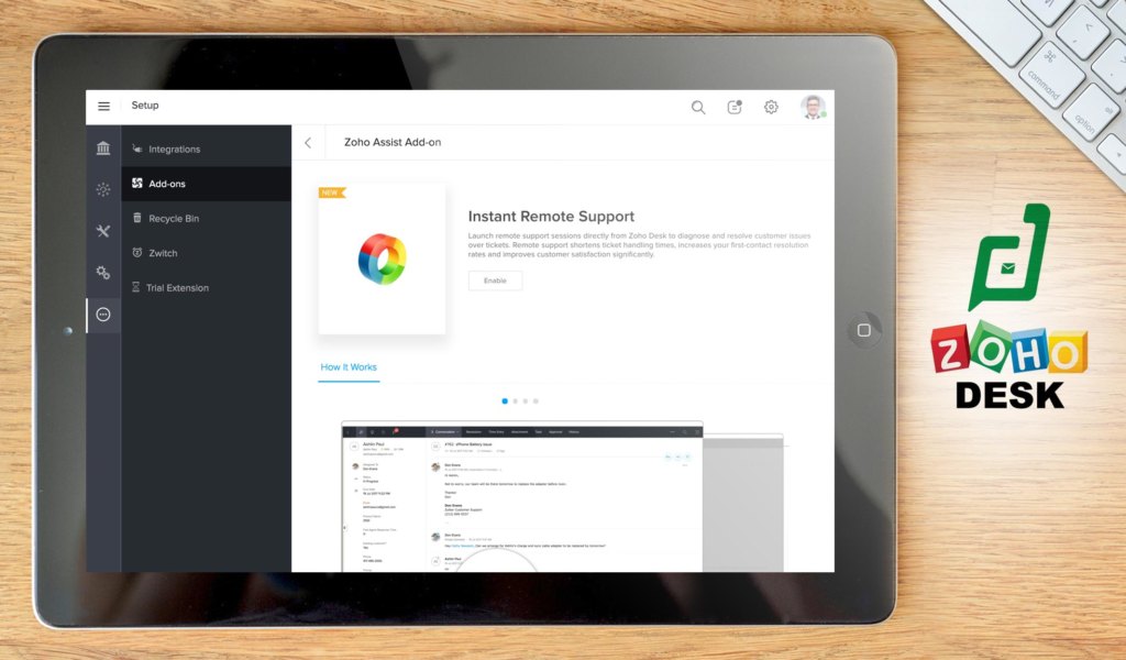 zoho desk dashboard example