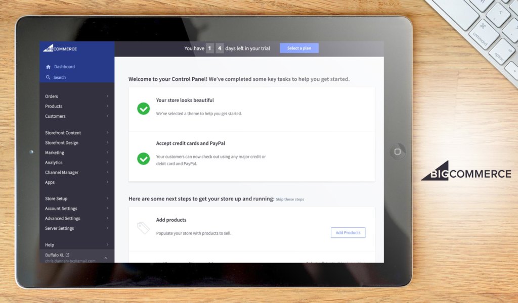 bigcommerce dashboard example