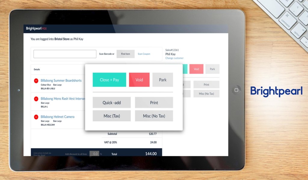Brightpearl dashboard