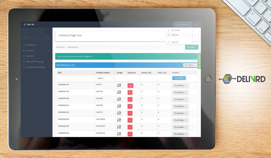 Deliverd dashboard