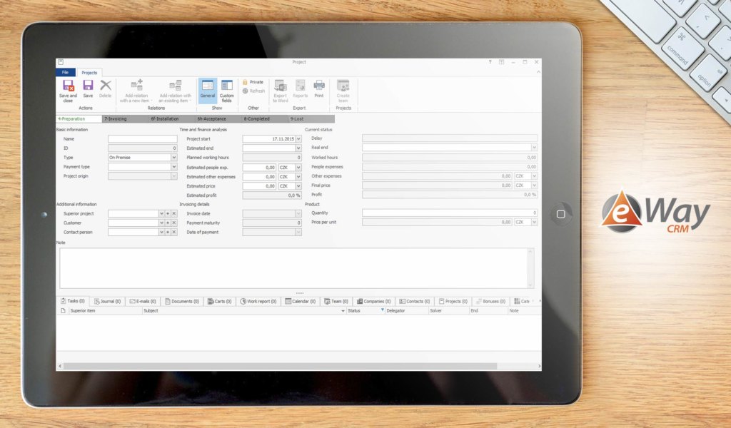 eWay-CRM dashboard
