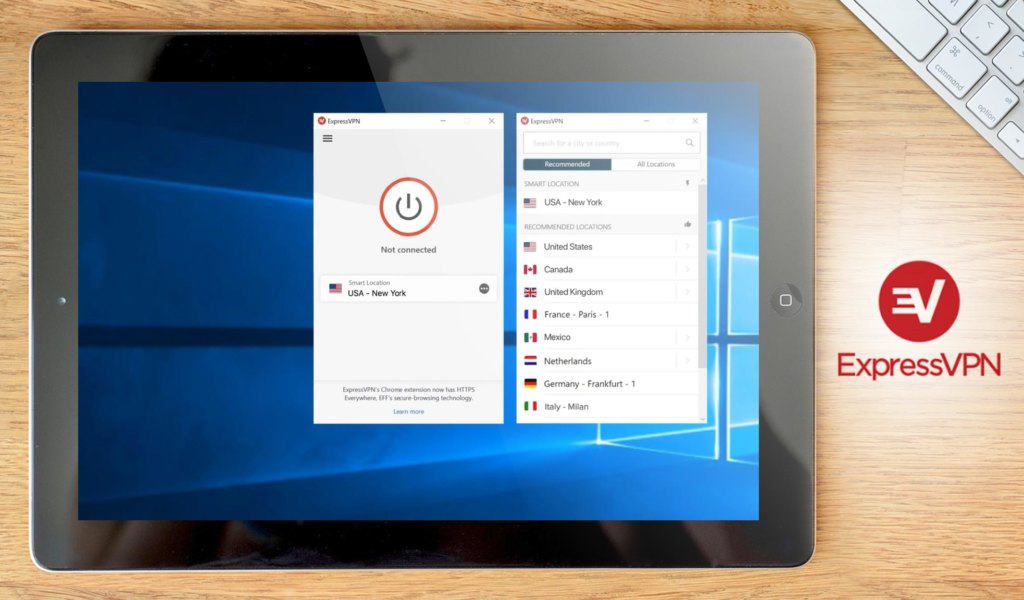 ExpressVPN dashboard example