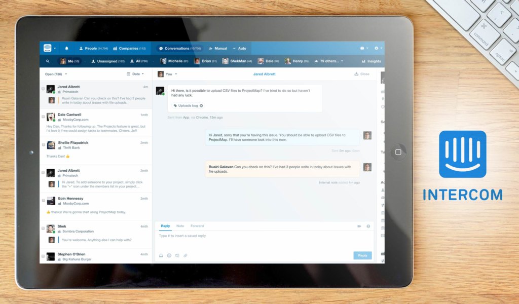 Intercom dashboard