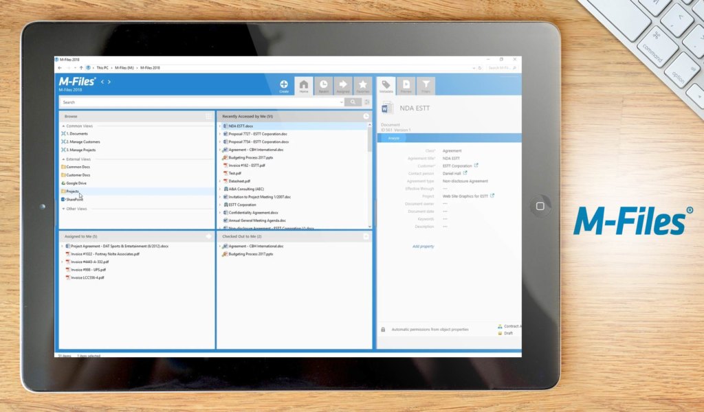 M-Files dashboard