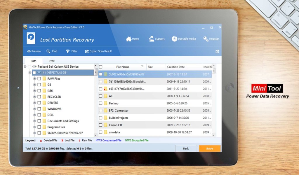 MiniTool Power Data Recovery dashboard