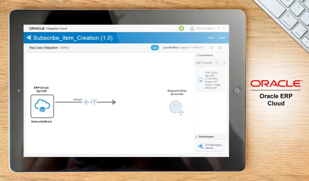 Oracle ERP Cloud dashboard