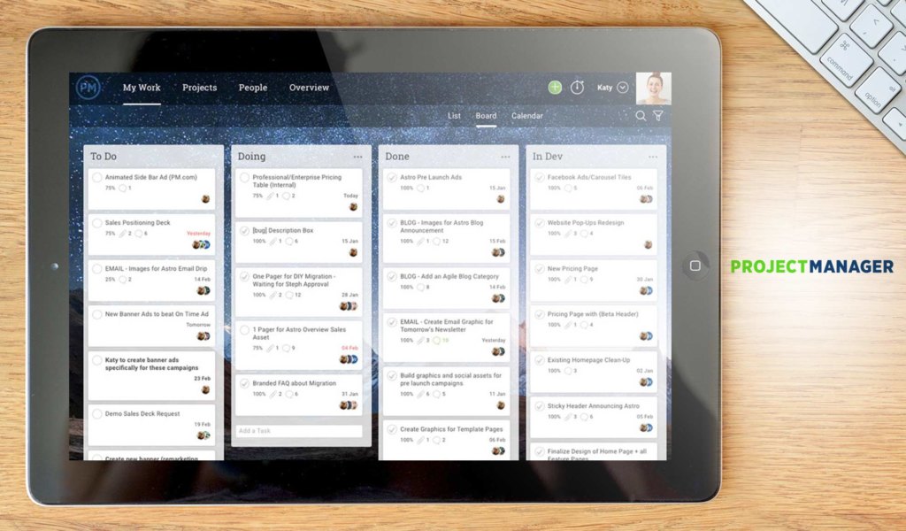 ProjectManager dashboard