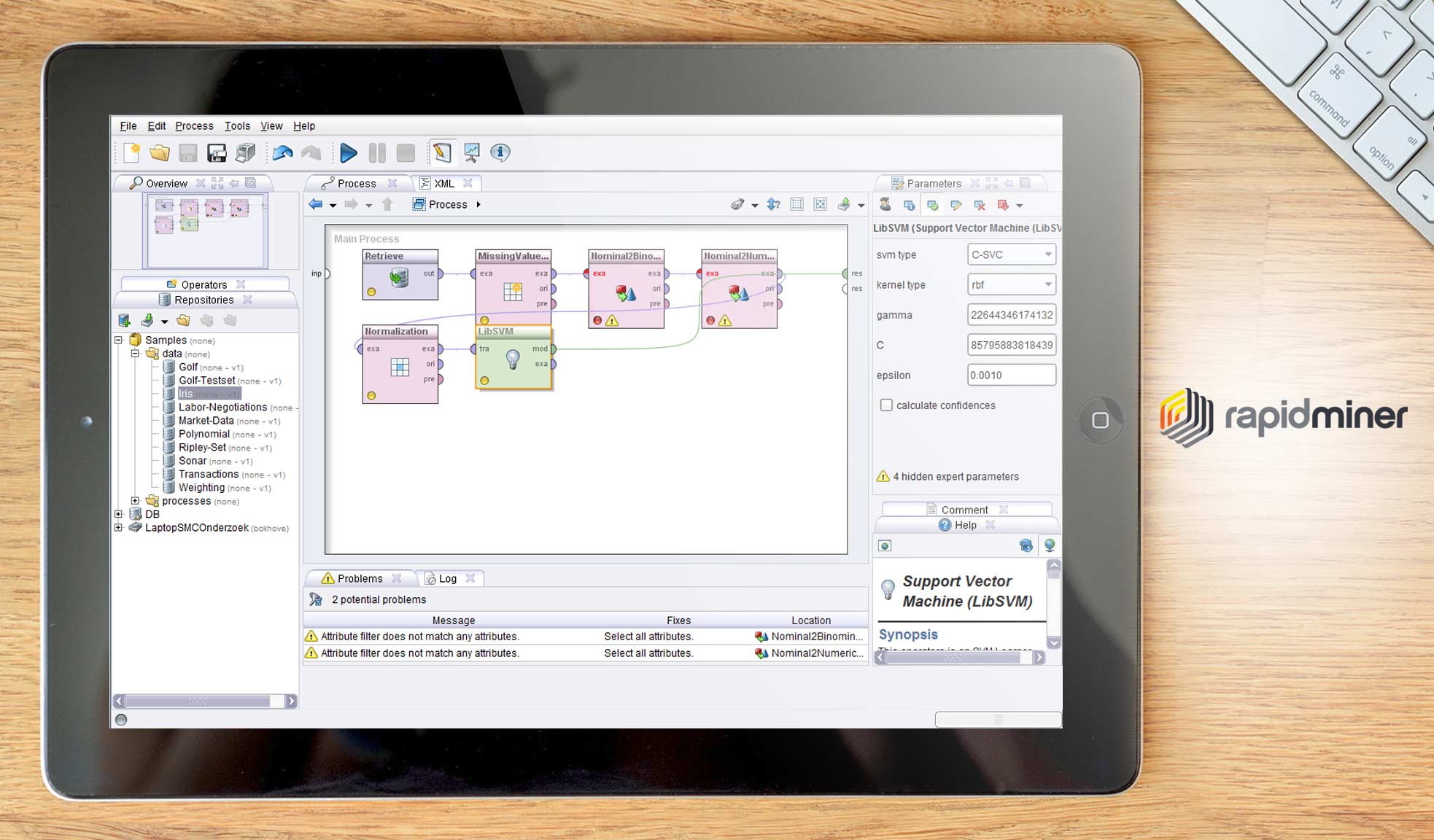 rapid miner dashboard example