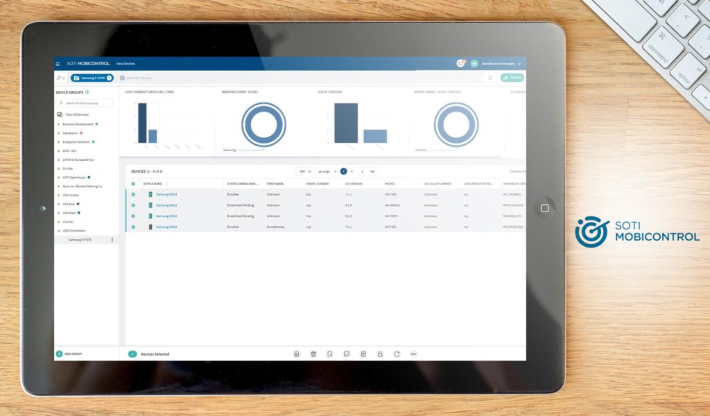 SOTI MobiControl dashboard