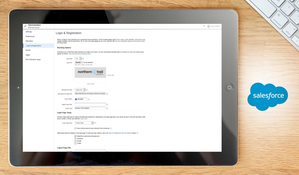 Salesforce Identity dashboard example