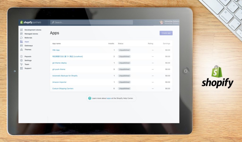 shopify dashboard