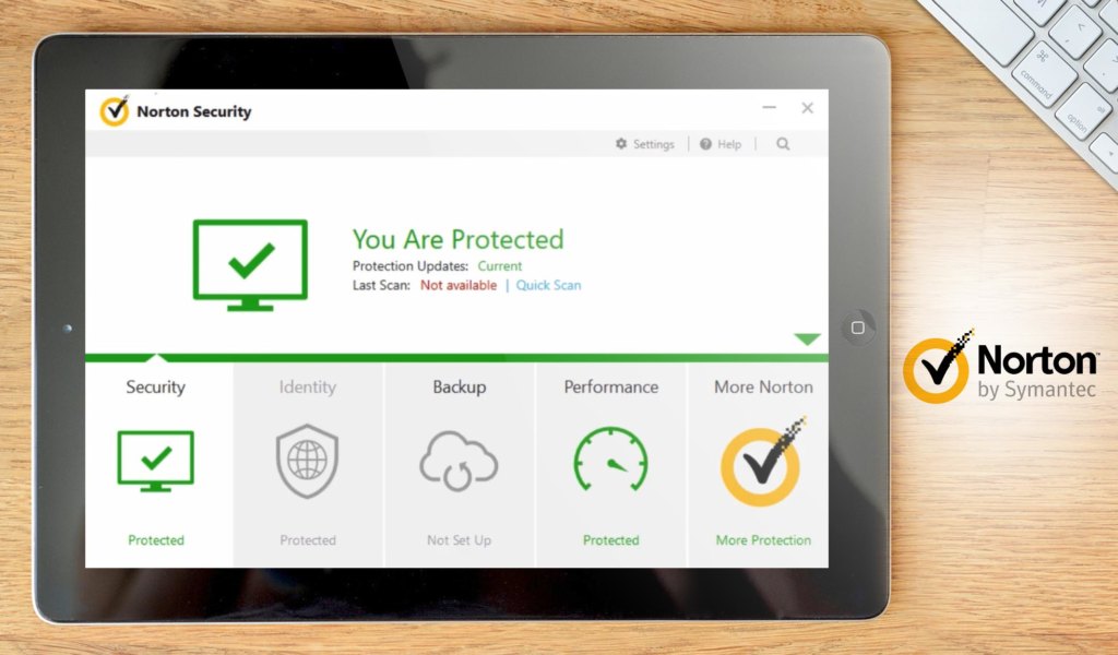 Norton Security dashboard example