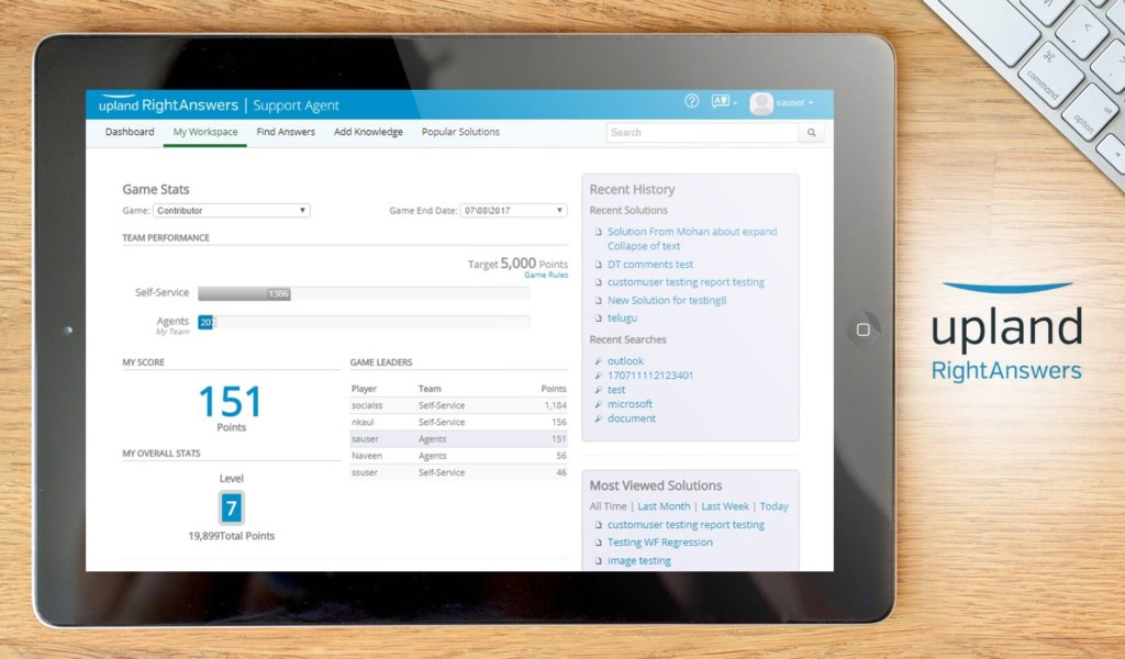 RightAnswers dashboard