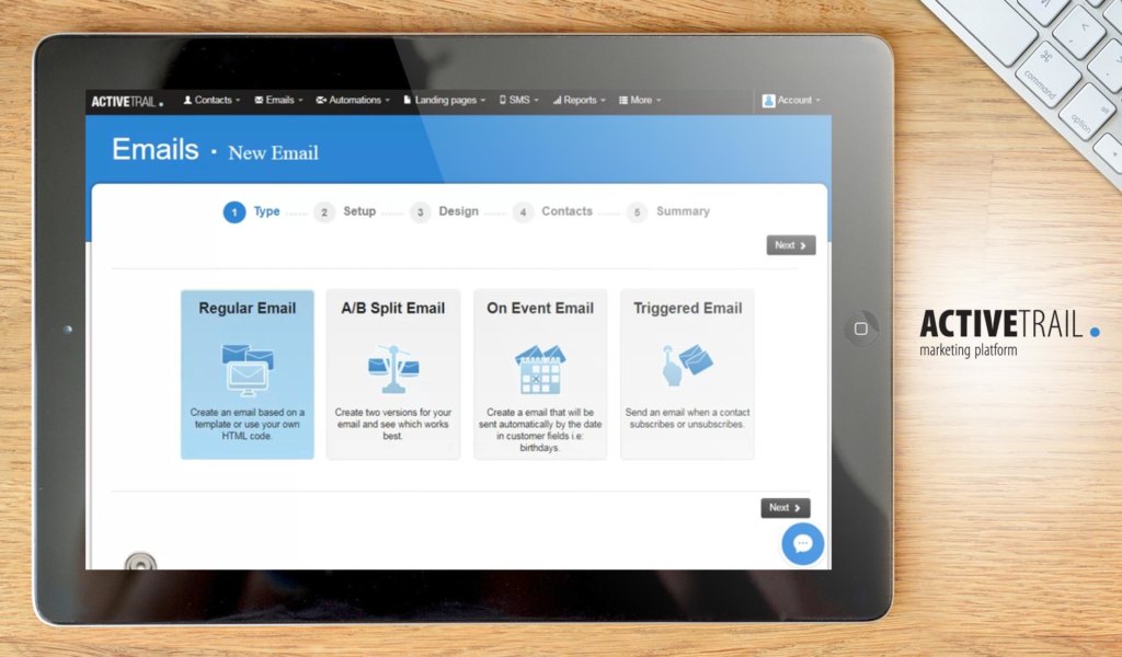 ActiveTrail dashboard example