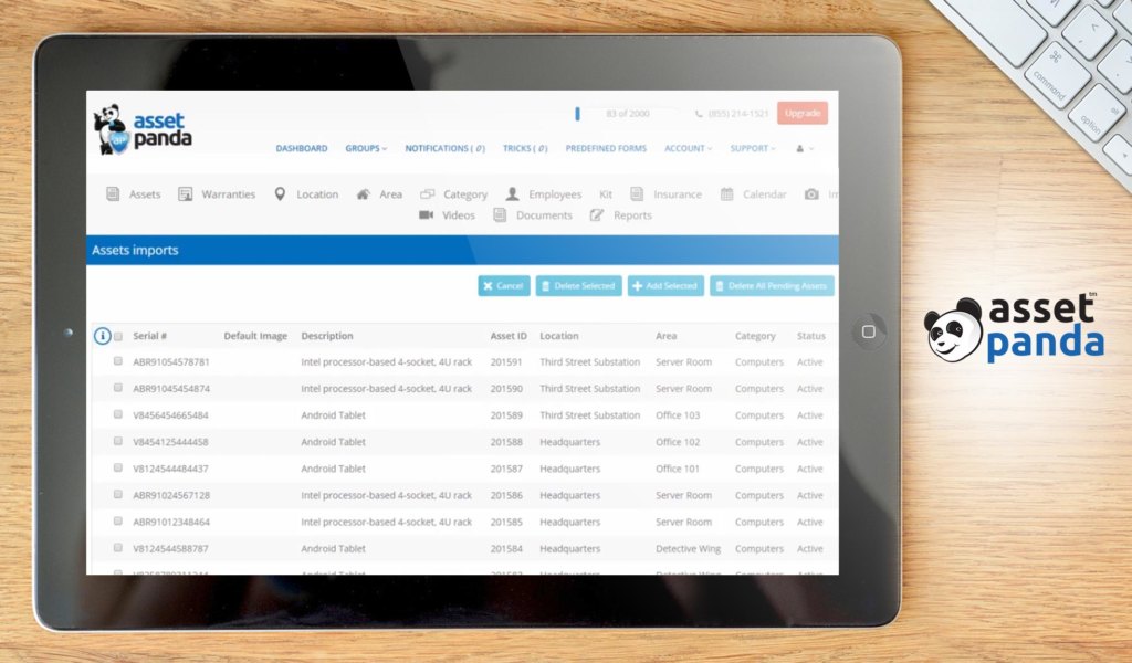 Asset Panda dashboard