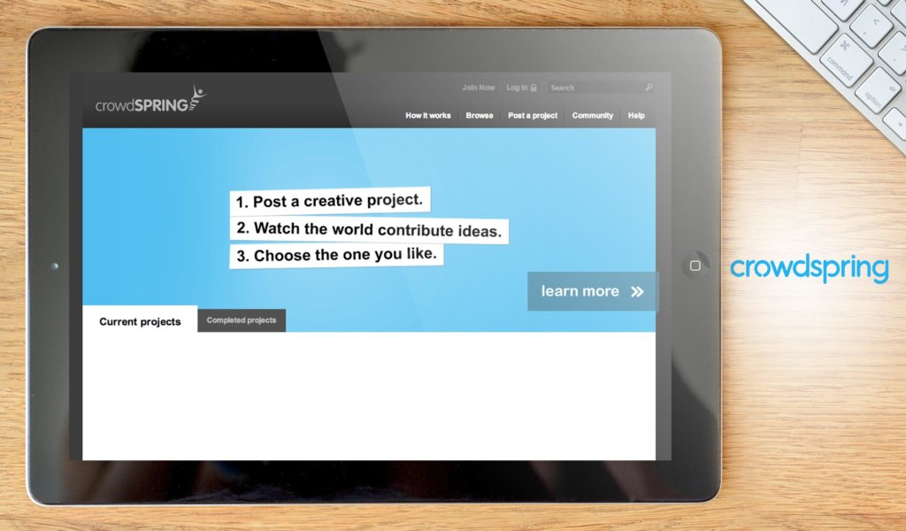 crowdSPRING dashboard