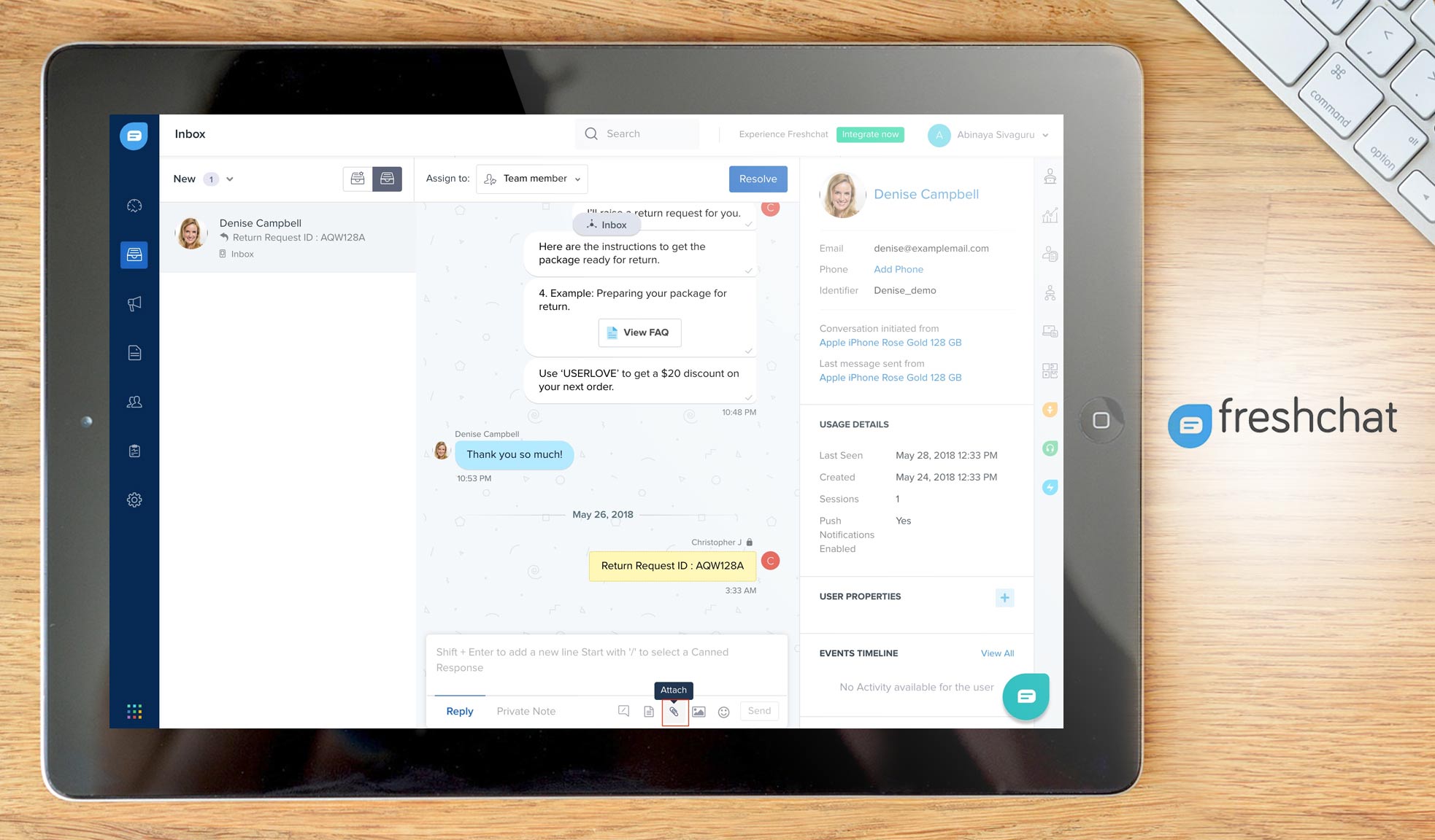 freshchat dashboard