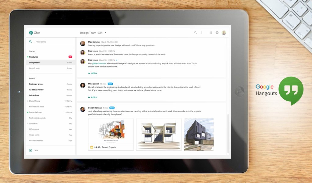 Google Hangouts dashboard