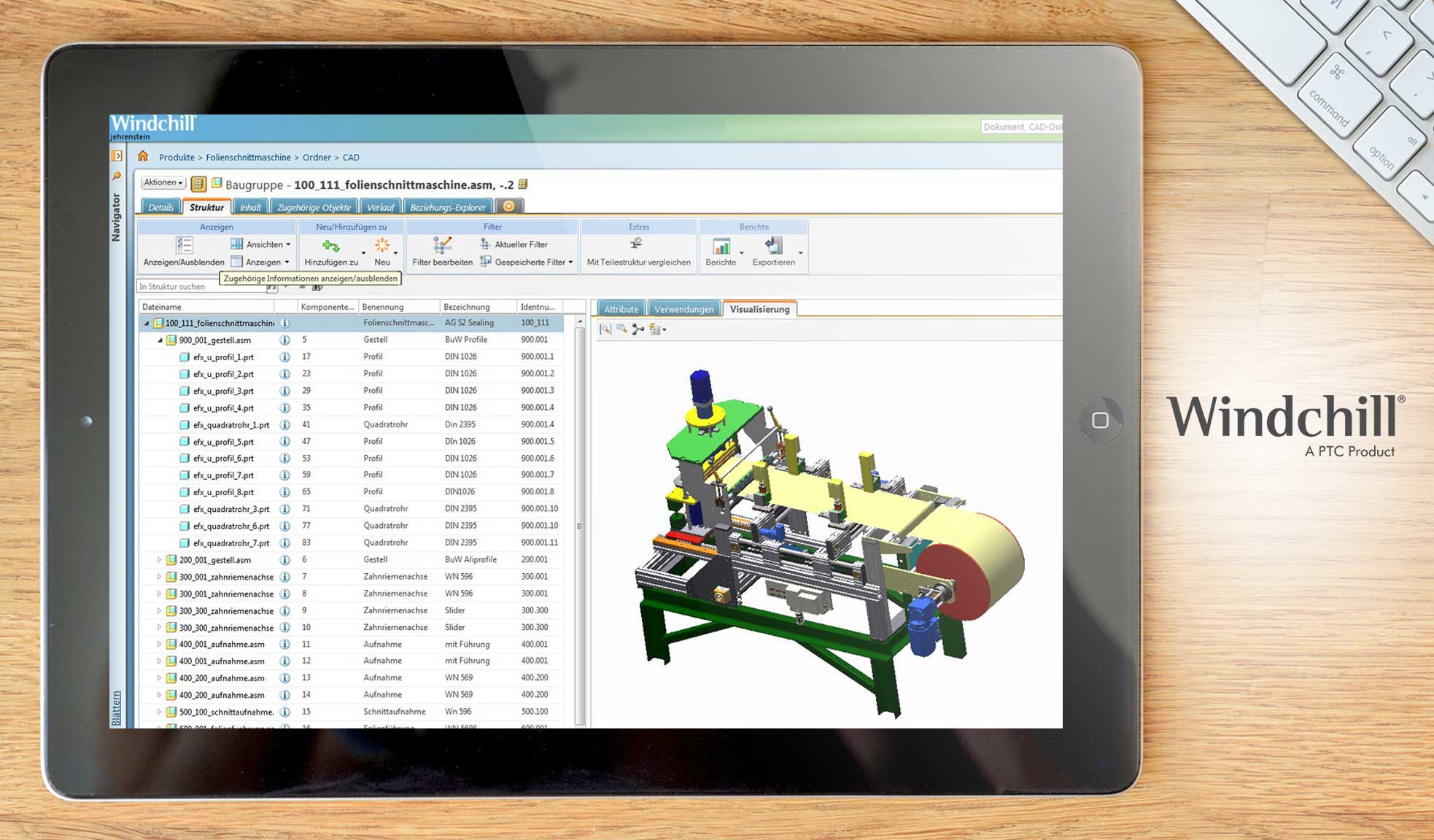 PTC Windchill dashboard