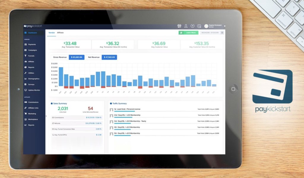 PayKickstart dashboard example