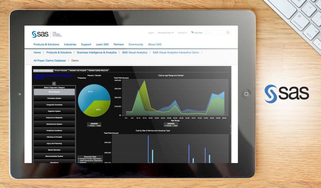 SAS Business Intelligence dashboard