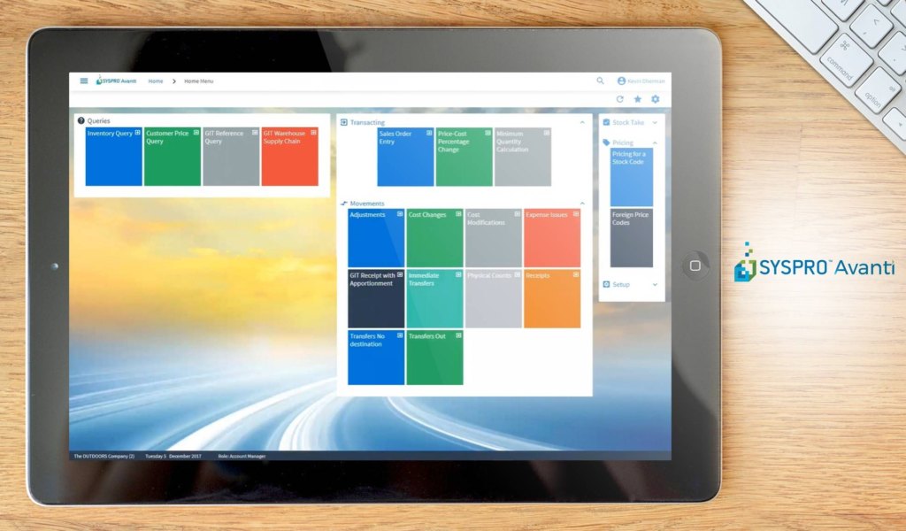 SYSPRO dashboard example