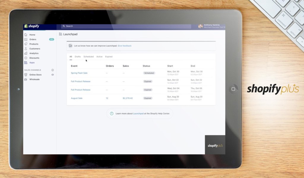 shopify plus dashboard