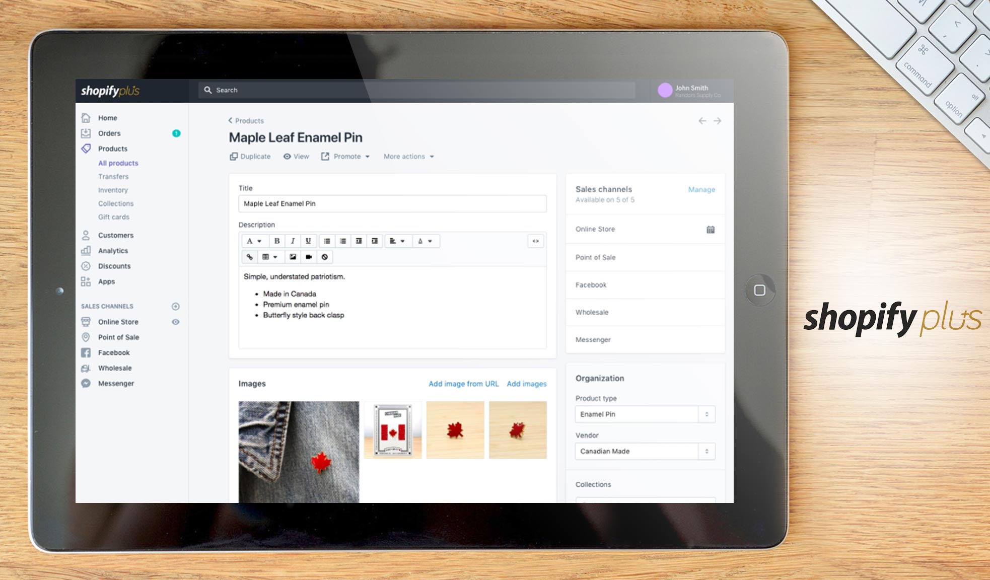 Shopify Plus dashboard