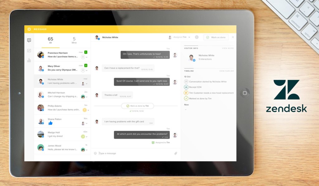 Zendesk dashboard