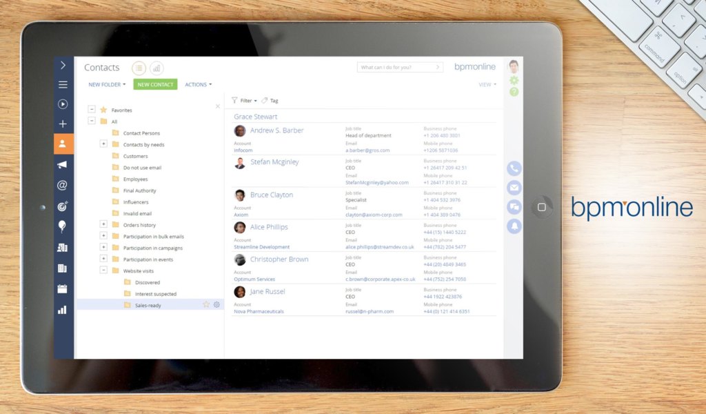 bpm’online Marketing dashboard example