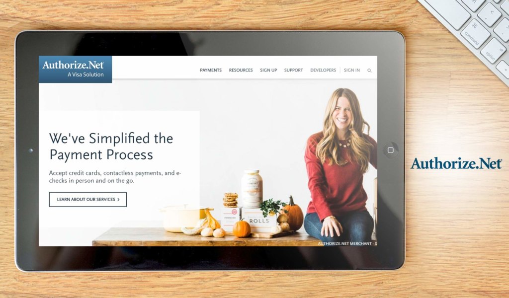 Authorize.Net dashboard