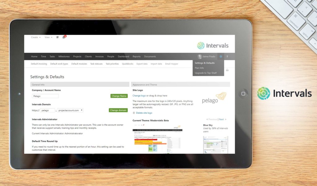 Intervals dashboard example